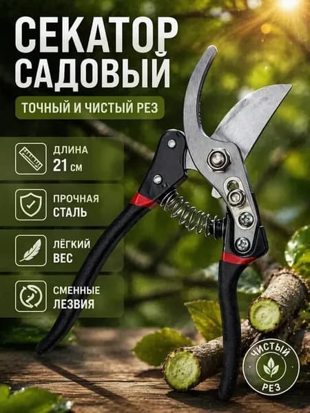 секатор садовый ручной для обрезки веток 21 см