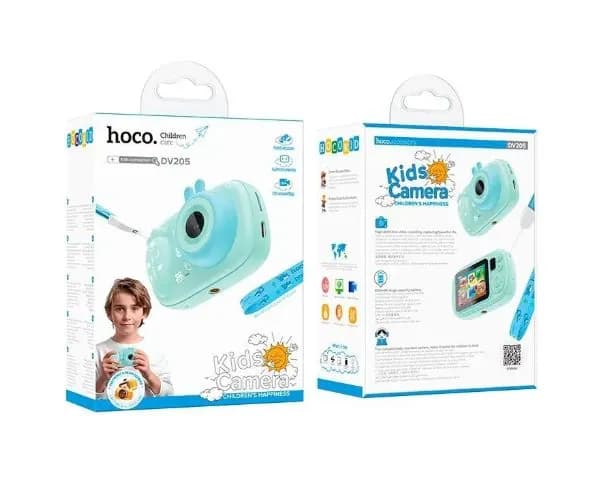 Детская цифровая фото-видео камера HOCO Dual-camera children camera DV205 2.0" HD screen (6942007638661) blueцвет: Синий