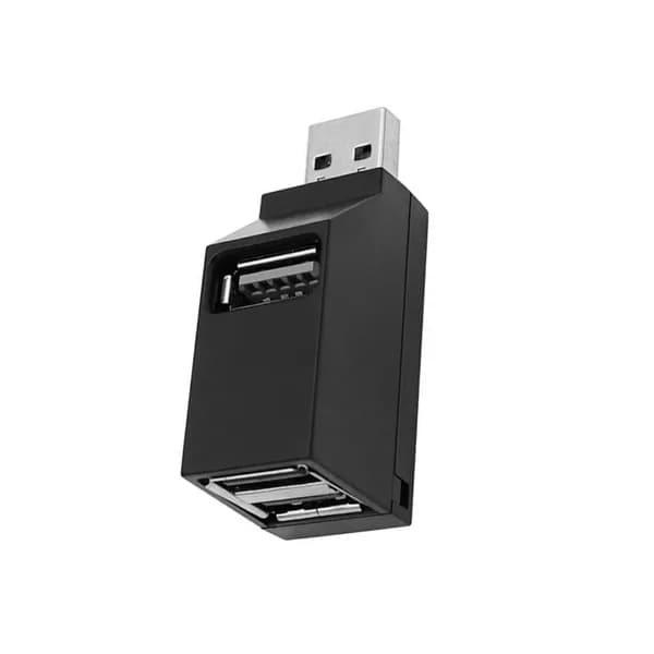 USB-разветвитель 2.0 для автомобиля, Черный