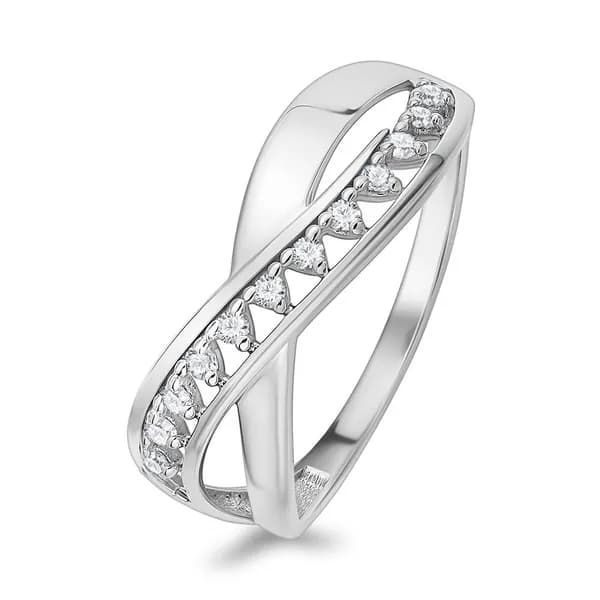 Кольцо женское с фианитами серебро 925 пробы 585GOLD