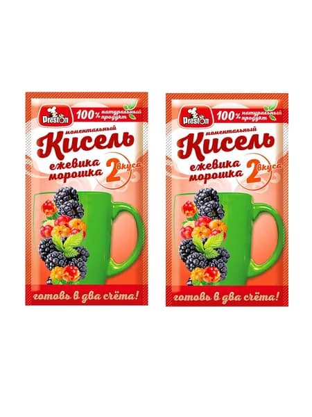 Preston Кисель ежевика и морошка, моментальный, 30 гр, 2 уп