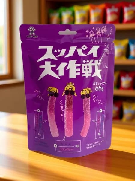 Жевательный мармелад 65г Червячки "Хочу-Хочу" Ягодная Смесь Want Want Japan Co