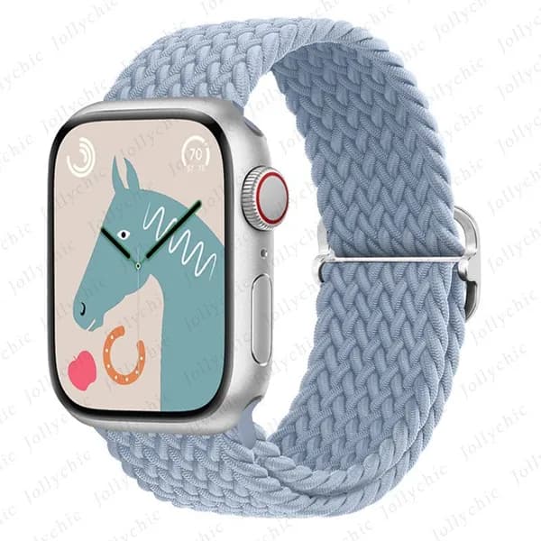 Нейлоновый плетеный ремешок для Apple Watch Ultra 40мм 44мм 41мм 38мм 49мм 45мм Эластичная петля Solo