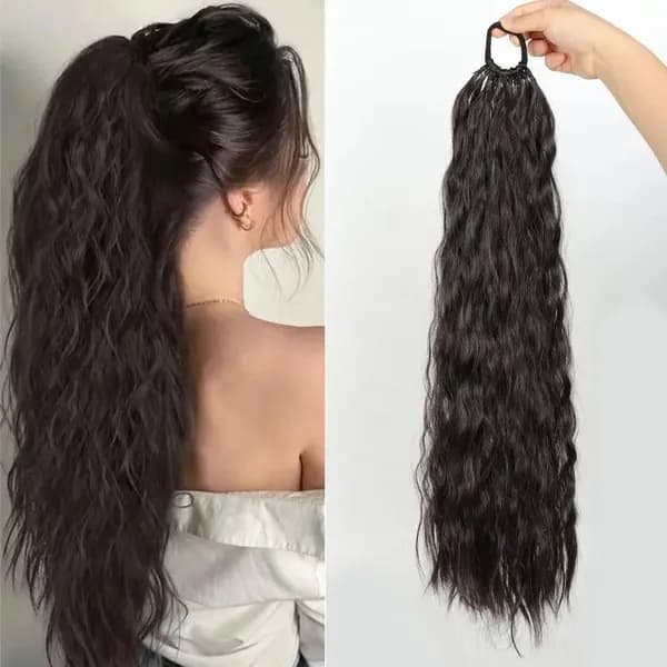 60cm Хвост накладной для волос на резинке