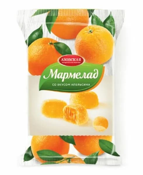 Азовская кондитерская фабрика Мармелад со вкусом Апельсина, 300 г