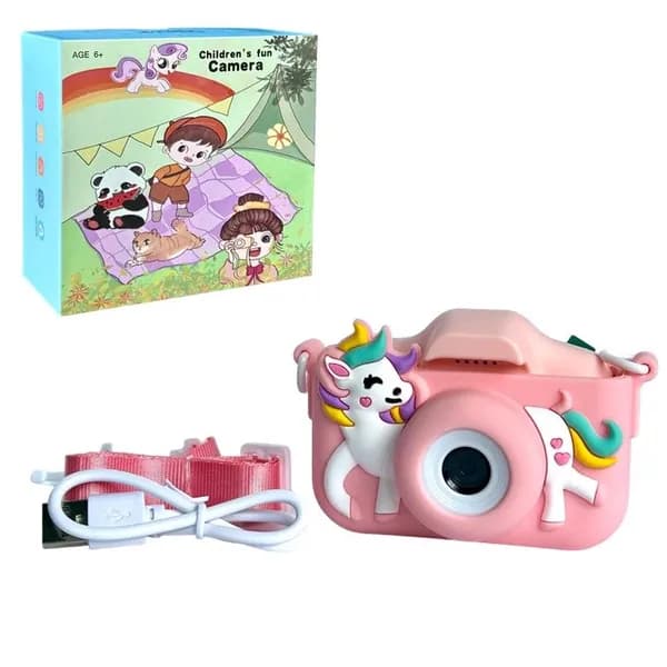 Детский фотоаппарат развивающий Единорог My Little Pony с селфи и играми розовый