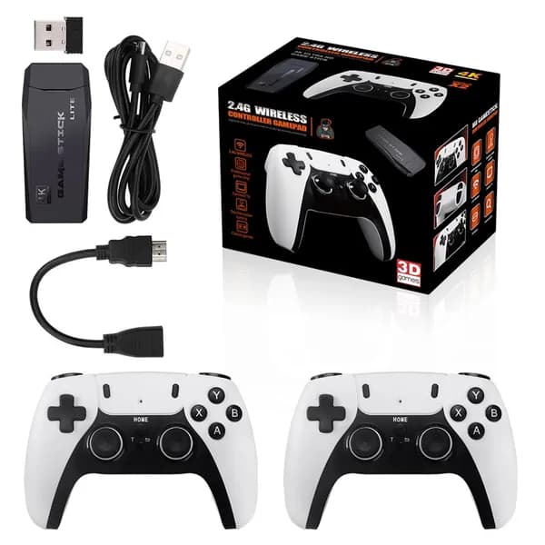 Беспроводная игровая приставка M8 PRO с поддержкой эмуляторов PS1, FC, GBA и 40 других форматов, 128 ГБ