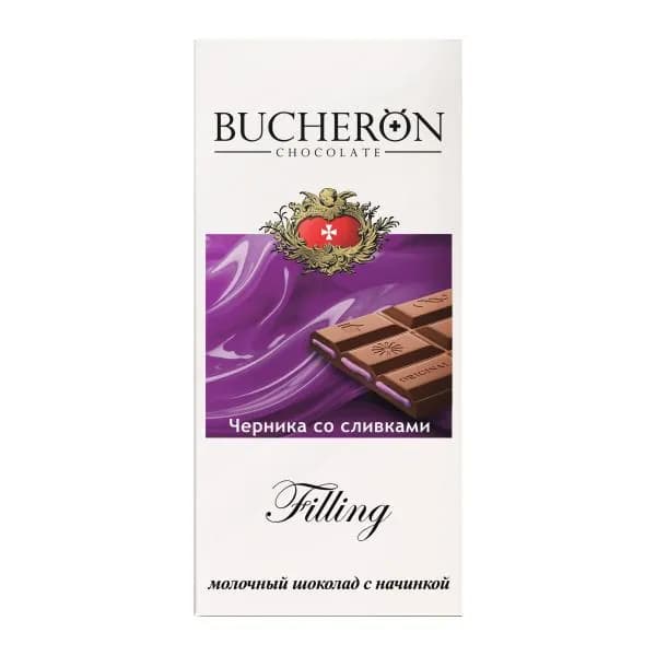 Шоколад молочный черника со сливками Bucheron Filling 85г
