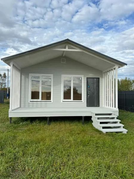 Дачный дом "Мария" 6х8 м с верандой+фундамент винтовые сваи