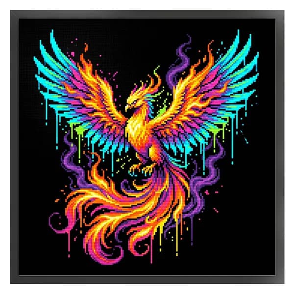 Крестиковый набор Fire Phoenix, канва хлопок 14CT, полная вышивка, 30 30 см