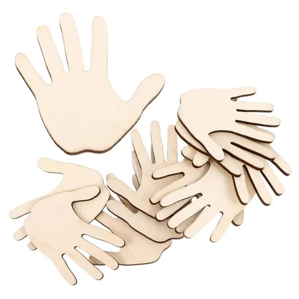 10 Шт Деревянные Вырезки В Forme De Ладони Для Handicrafts 5 50X4 50X0 10Cm
