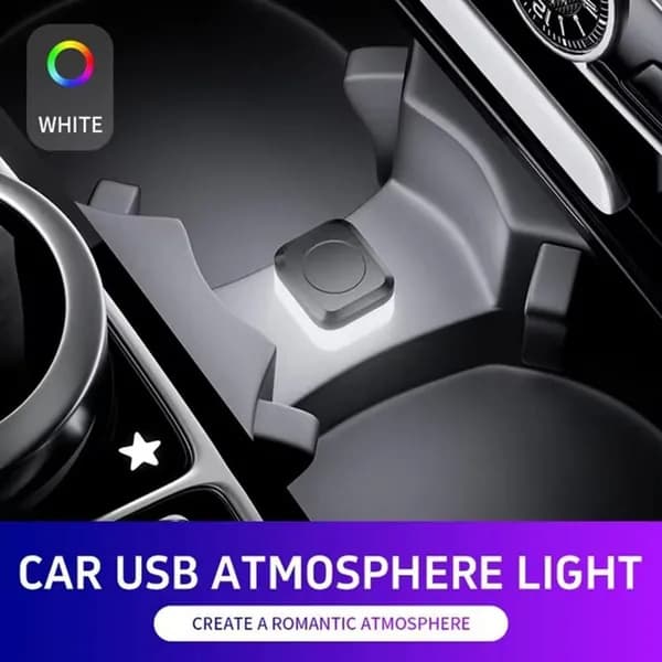 USB сенсорное управление Автомобильный неоновый светильник, украшение интерьера, подсветка прикуривателя