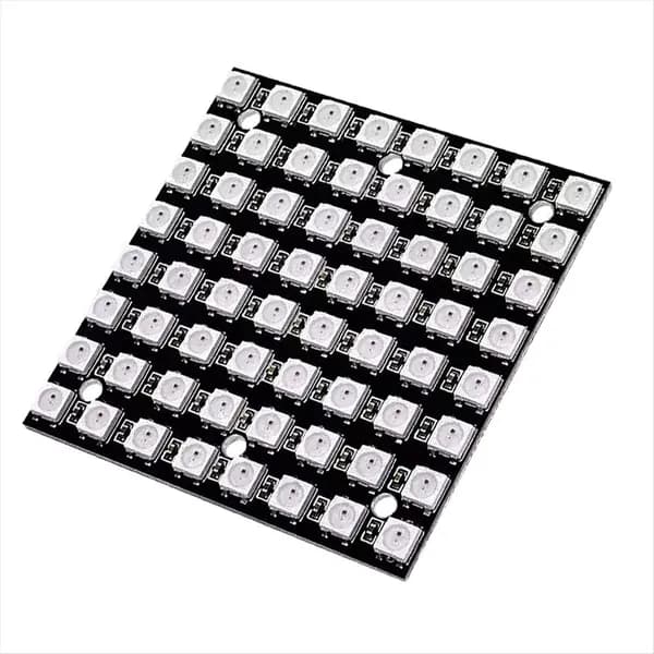 Светодиодная матрица WS2812 LED 5050 RGB 8x8, WS2812B 8x8, 64-битный полноцветный светодиодный светильник 5050 RGB