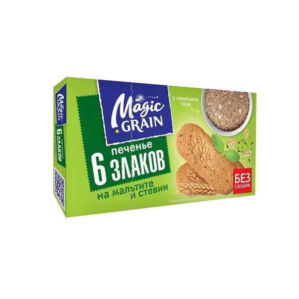 Magic Grain Печенье 6 Злаков, 160 гр/