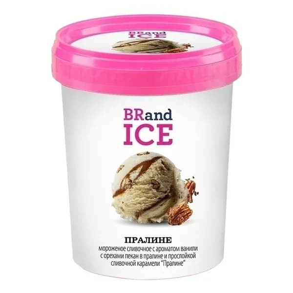 Мороженое сливочное BRandICE Пралине 600 г