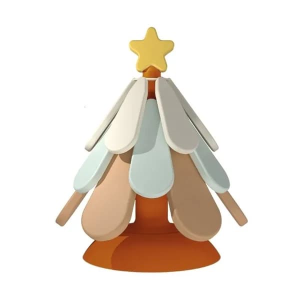 Подставка под горячее Ёлочка из силикона, Бежевый Цвет1