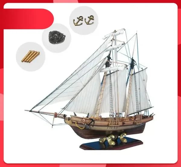 XINGGANG деревянная собранная модель парусника, DIY западная модель парусника, игрушка