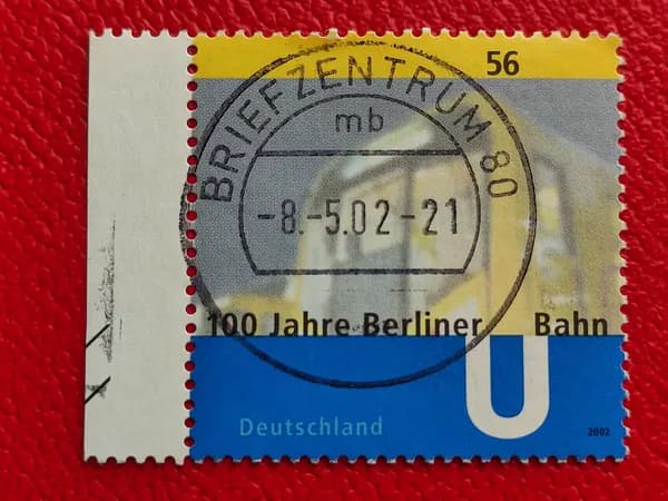 Марки Германия 2002. Серия: 100-летие берлинского метрополитена. Гашение - См фото