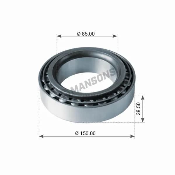 Подшипник ступицы 085*150*38,5 задний КАМАЗ, ЗИЛ, Iveco, Renault (Mansons)
