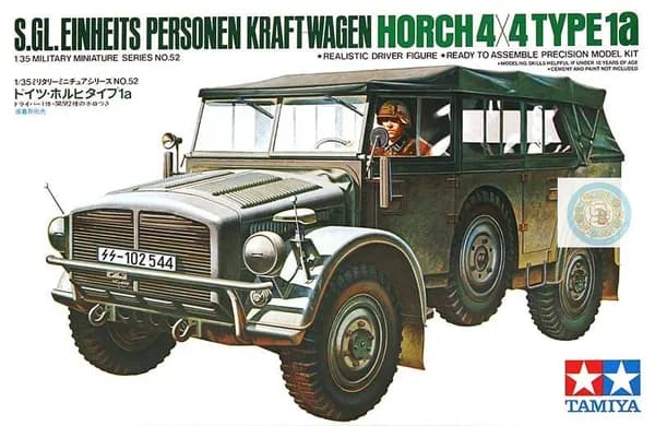 Tamiya 35052 1/35 S.Gl. Einheits Personen Kraft-Wagen Horch 4x4 Type 1a Модель сборки грузовых автомобилей