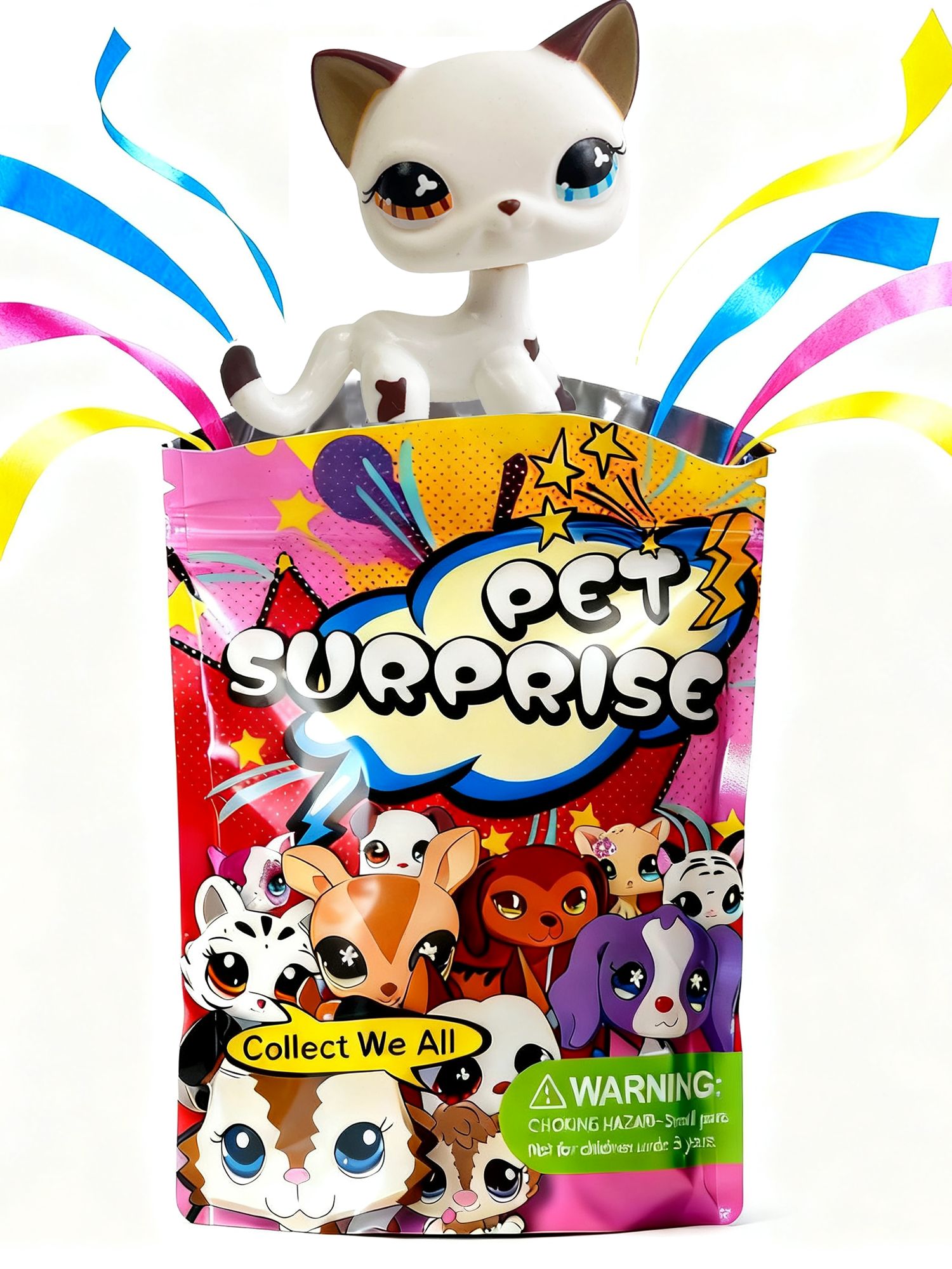 Pet Shop #577c,лпс игрушки,Короткошерстная кошка,подарок для девочки(С упаковочным пакетом)