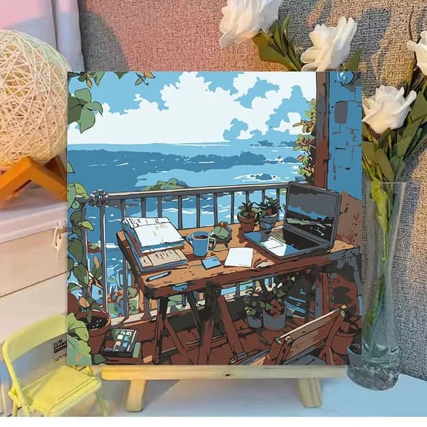 Картина по номерам, 20x20 CM, животные, пейзаж, подарок