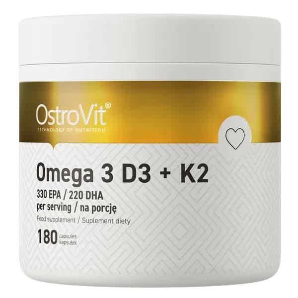 Омега 3 с витаминами Ostrovit Omega-3 D3+K2 (180 капс)
