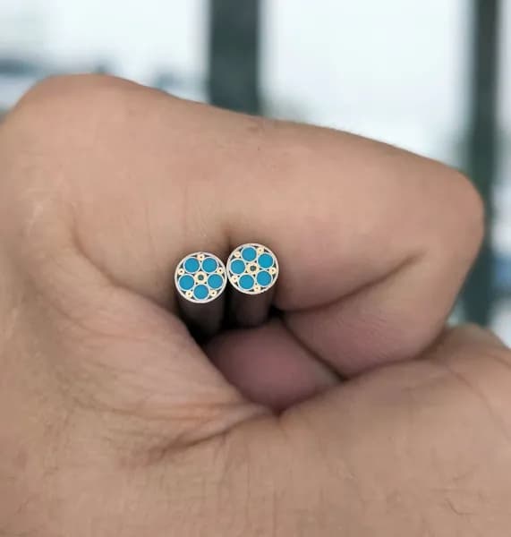Мозаичный пин ф6 мм. №677с