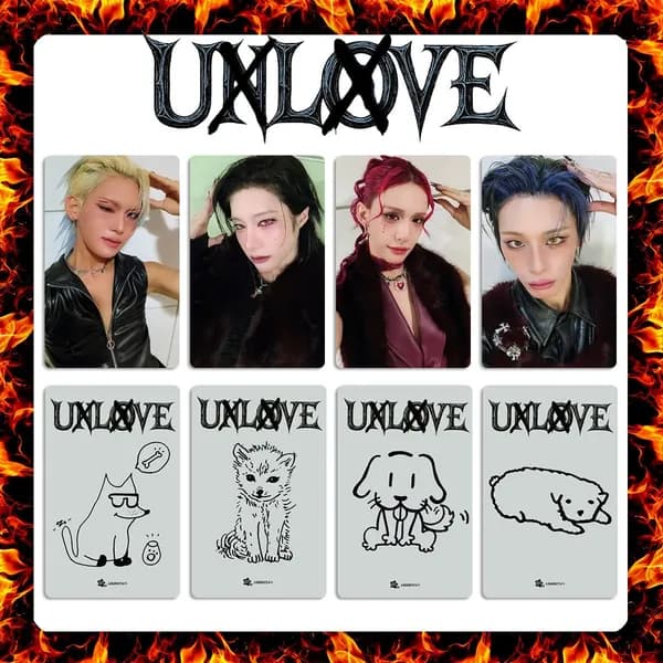 Карточки XLOV альбом UXLXVE карточки коллекционные 5.4*8.6cm 4шт