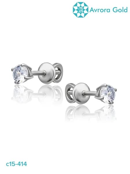 Avrora Gold Серьги ювелирные Серебро родированное 925 пробы
