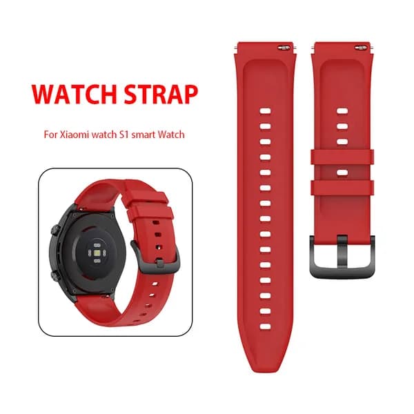 Силиконовый ремешок для часов Xiaomi Watch S1, красный, 22 мм