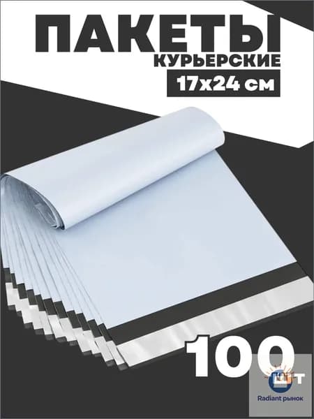 Курьерский почтовый сейф пакет 17х24 см 100 шт