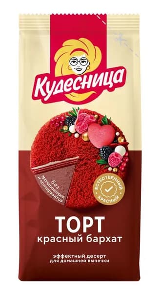 Смесь для выпечки Кудесница "Торт Красный бархат",350г