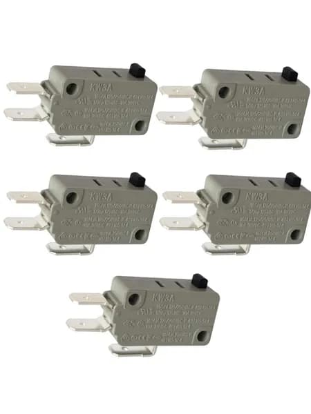 Микропереключатель 5шт Dongnan KW3A-16Z0-A200, 3-х контактный KW3A 16(4)A 250V