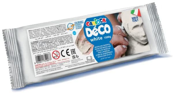 Carioca Масса для лепки, Deco, отвердевающая 1000 г белая 30997/31