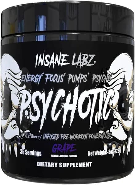 Insane Labz / PSYCHOTIC BLACK Grape 35 порций / Предтренировочный комплекс Инсайн США