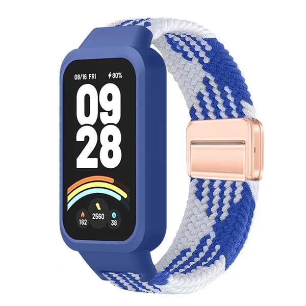 Нейлоновый плетеный ремешок для Xiaomi Band 9Active, дышащий спортивный ремешок для Redmi Band 3, Магнитная застежка
