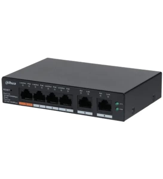 Dahua CS4006 PoE коммутатор 4 GbE + 1 uplink, Cloud, 65W