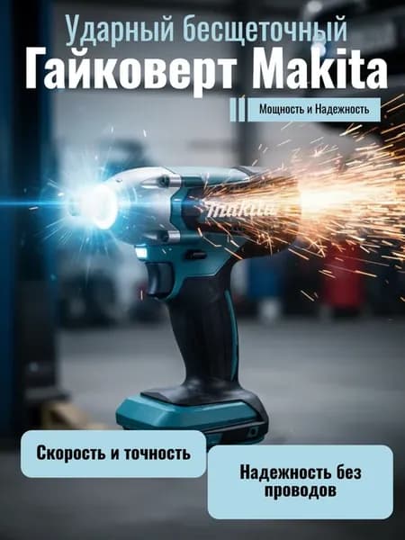 Гайковерт аккумуляторный ударный мощный