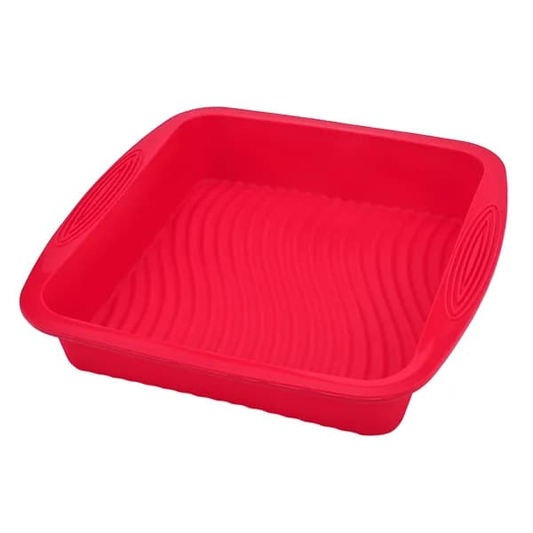 Силиконовая форма для выпечки, квадратная, пищевая, красный цвет, 28x23.5 см