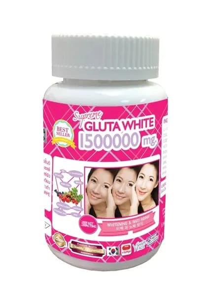 Отбеливающая кожа Gluta White: удаление темных пятен, глутатион для волос и ногтей, 30 мягких капсул.