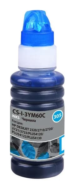 Чернила Cactus CS-I-3YM60C голубой100мл для HP DeskJet 2710/2120/2721/2722/2723
