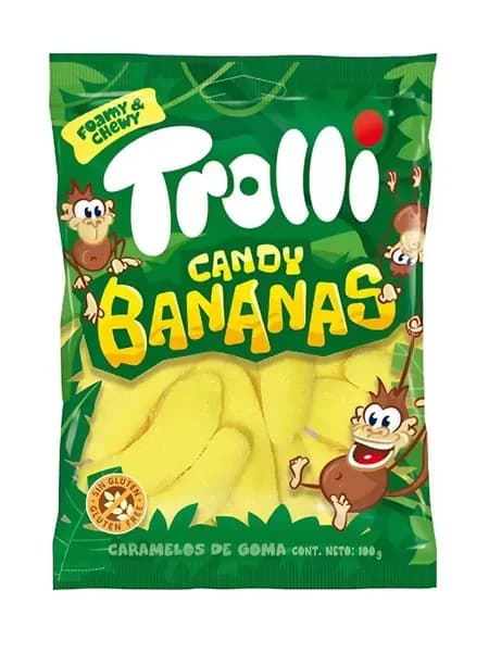Жевательный мармелад Trolli "Сладкие бананы", 100 гр