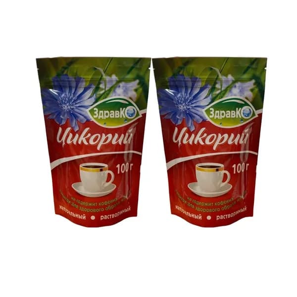 ЗдравКо Цикорий растворимый, натуральный, дойпак, 100 г, 2 шт