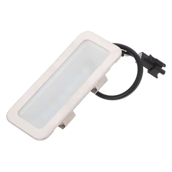 Led лампа вытяжки прямоугольная из стекла и abs, серебристая, для домашней кухни