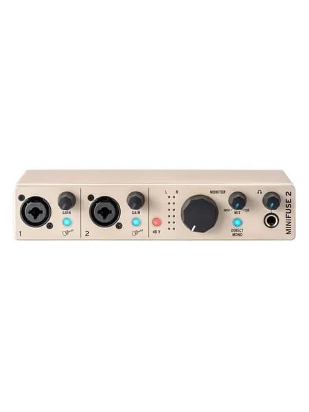 Внешняя звуковая карта Аудиоинтерфейс USB Arturia MiniFuse 2 Champagne, компактный 2-канальный Лимитированная серия