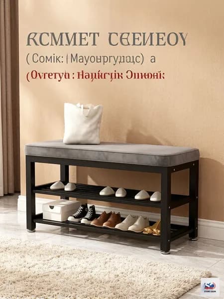Комплект мебели для прихожей, черный, серый