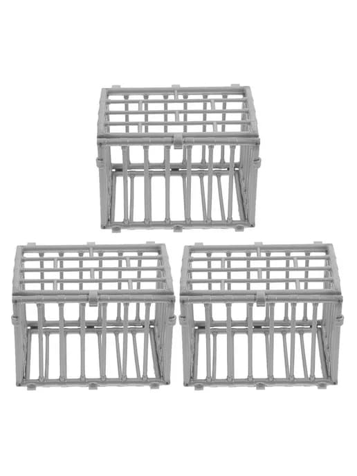 Набор из 3 мини-клеток для животных, 11.5x8x8 см