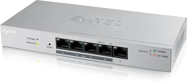 Zyxel GS1200-5 5-портовый гигабитный управляемый коммутатор с веб-интерфейсом