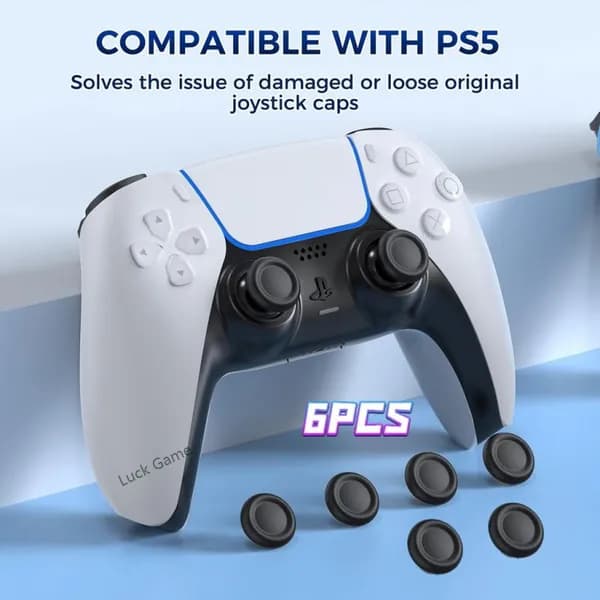 Сменные колпачки для джойстиков PS5/PS4 Защитные накладки на аналоговые стики Резиновые колпачки для контроллера